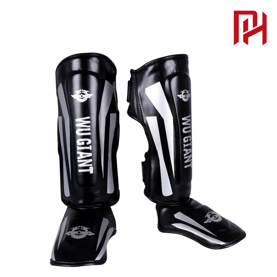 Caneleira Philly™ Muay Thai e Kickboxing - Par Preto/Branco