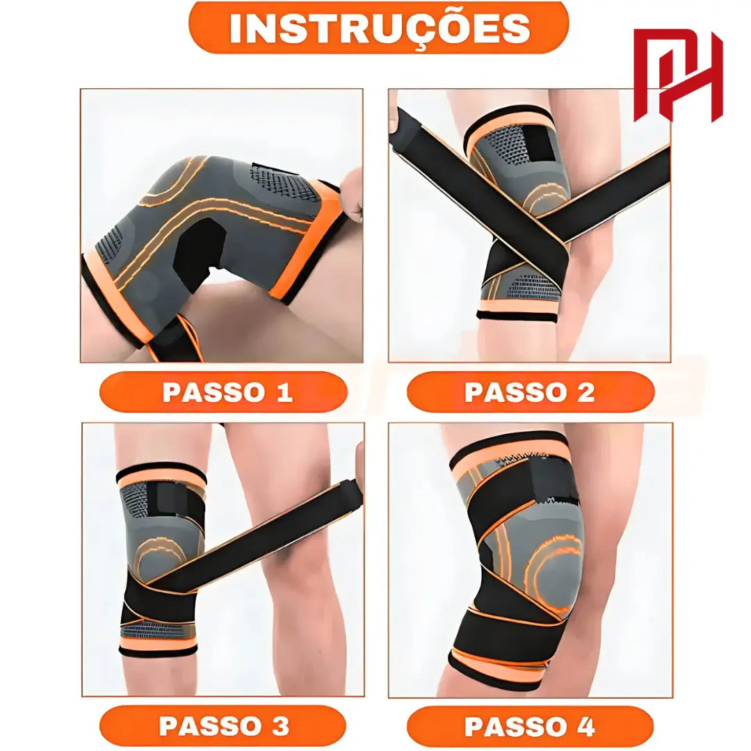 OrtoPress Philly™ – Joelheira Ortopédica de Compressão (COMPRE 1 LEVE 2)