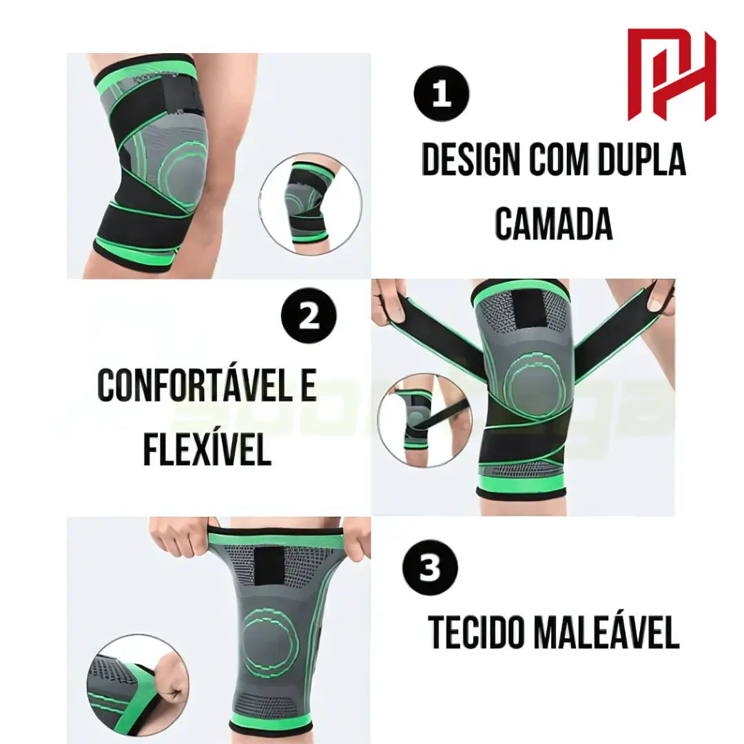 OrtoPress Philly™ – Joelheira Ortopédica de Compressão (COMPRE 1 LEVE 2)